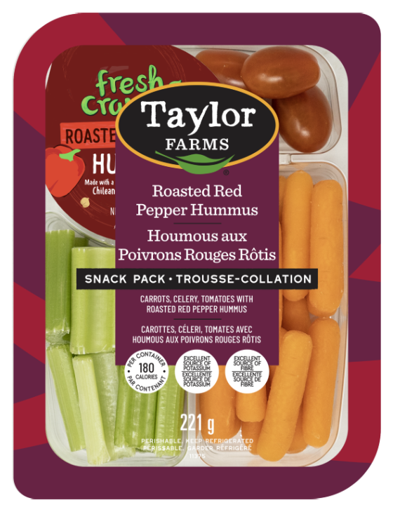 taylor farms roasted red pepper hummus snack pack
