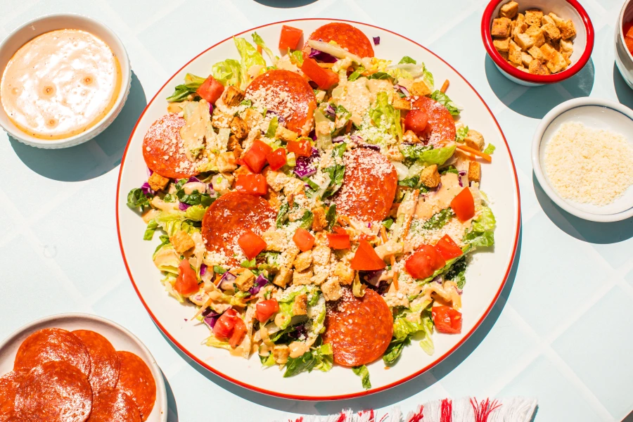 Pepperoni Pizza Ranch Salad