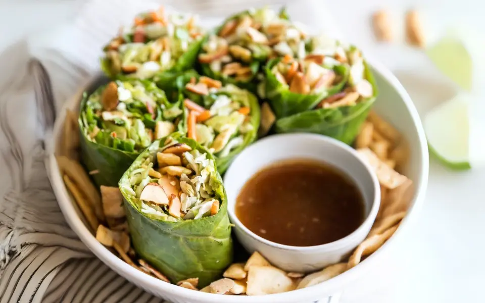 Asian Collard Green Wraps