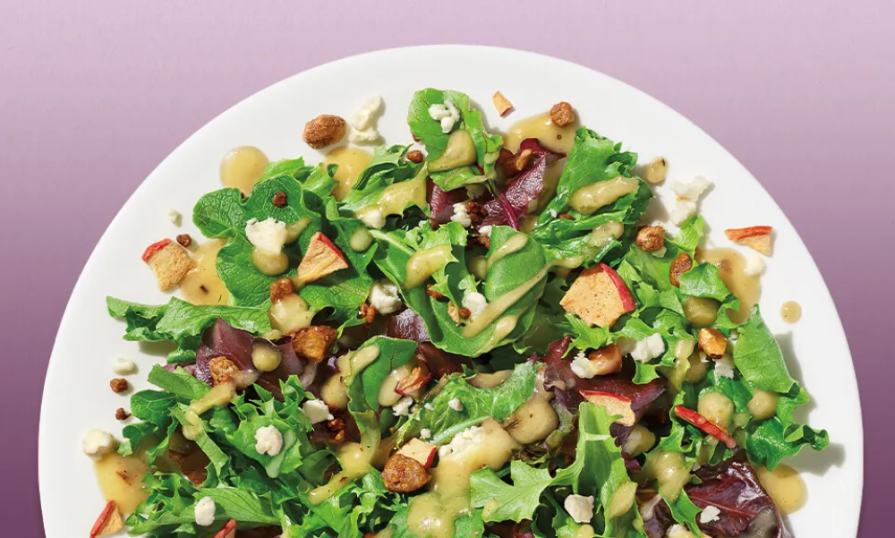 salad on gradient background