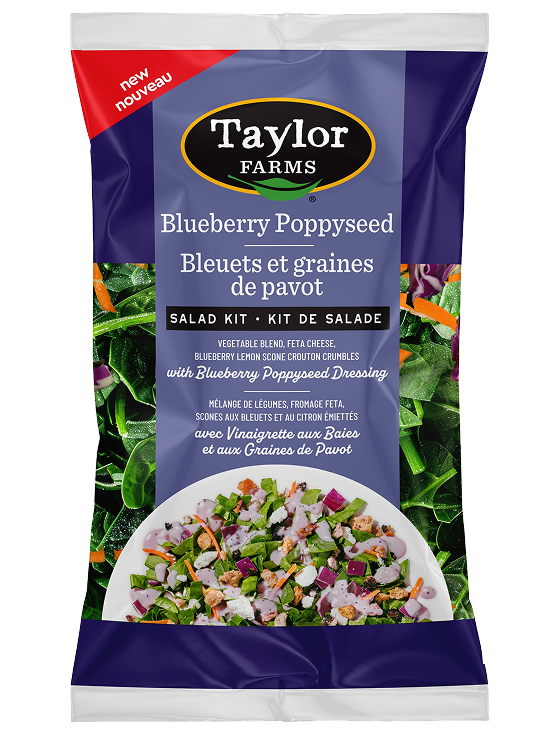 Taylor Farms CA Bilingual Blueberry Poppyseed Salad Kit Simplified