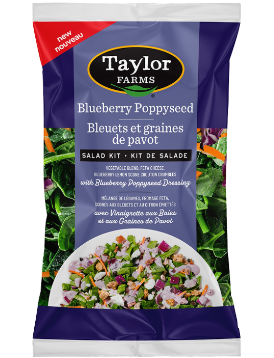 Taylor Farms CA Bilingual Blueberry Poppyseed Salad Kit Simplified