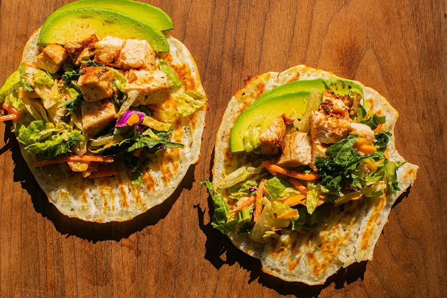 High-Protein Cottage Cheese Tacos with Southwest Chicken & Avocado