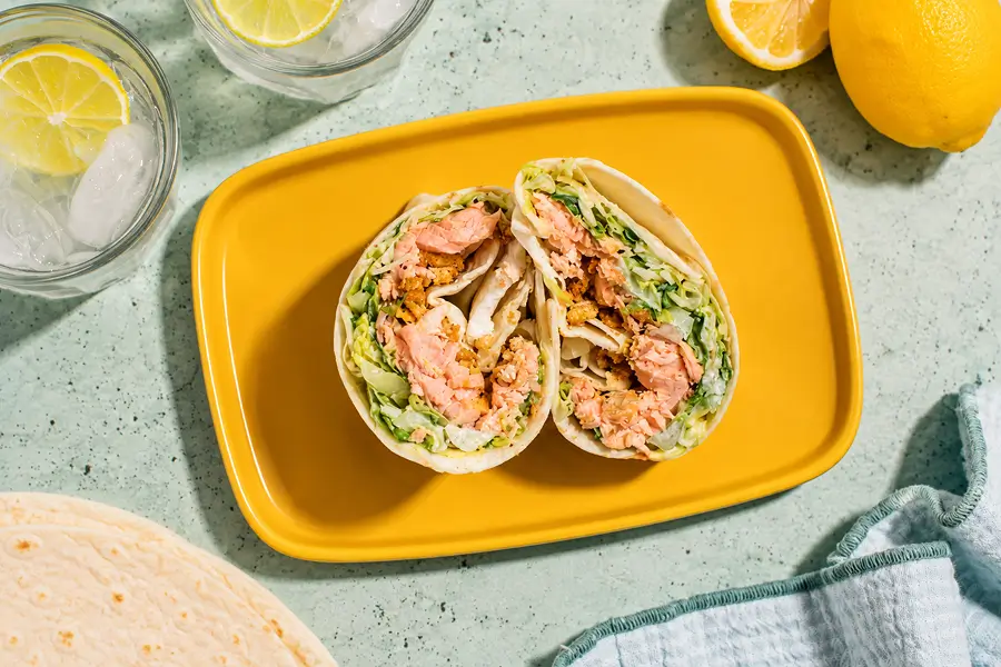 Salmon Caesar Wraps